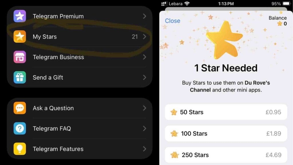 Telegram Stars Top-Up Guide