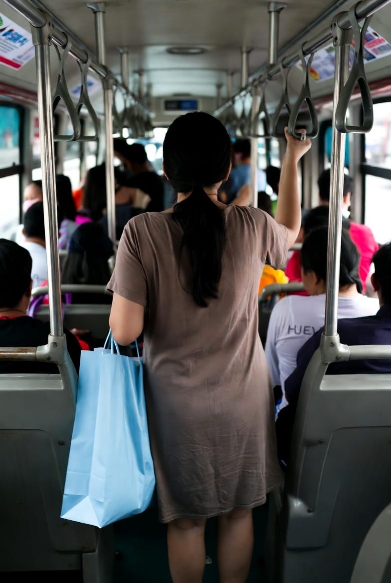 Grope Aunty in Crowded Bus: Thin Daster, Wet White Panties